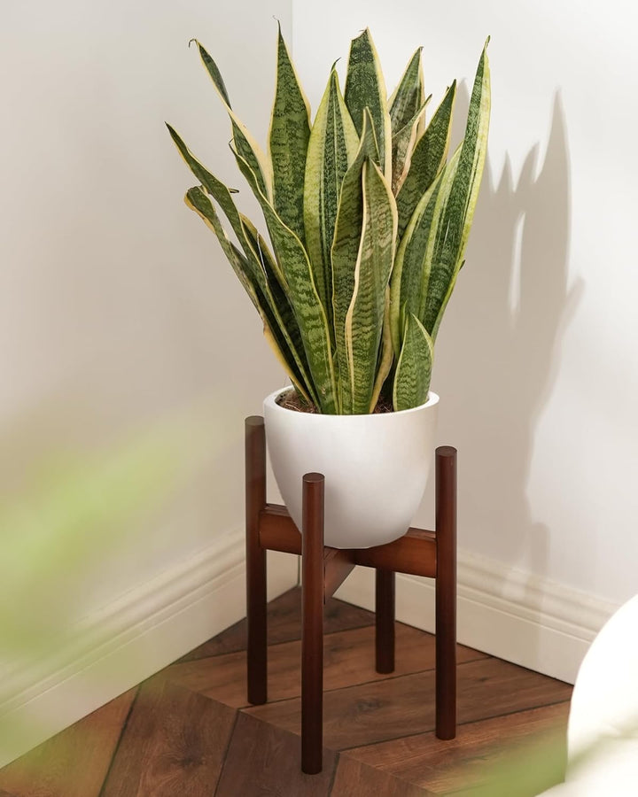 Bamworld Blumenständer Pflanzenständer Holz Pflanzenhocker Indoor Einstellbare Grösse Blumentreppe O