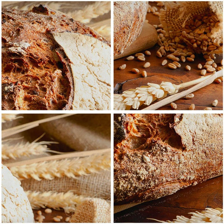 Bilder auf Leinwand Brot Bäckerei Lebensmittel Roggen Leinwandbild 70x50cm Wandbilder Dekoration Woh