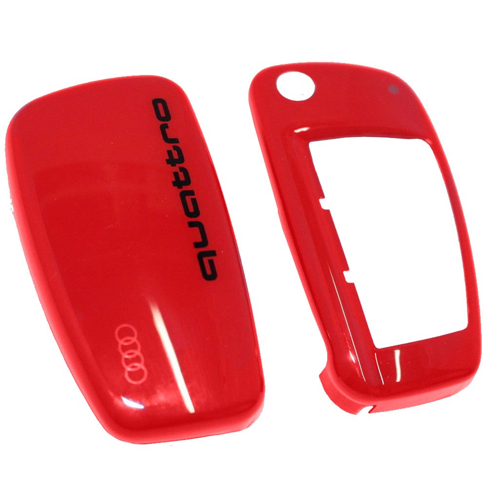 Audi 8V0071208AZ3M Schlüsseldekorblende mit Quattro-Schriftzug in Misano-rot Misanorot-perleffekt, M