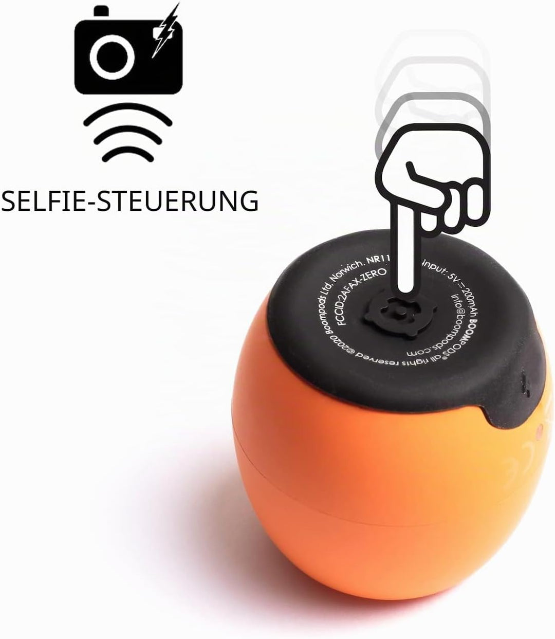 Boompods Zero Mini tragbarer Bluetooth Lautsprecher - Kabelloser Lautsprecher, IPX6 wasserdicht, 5 S