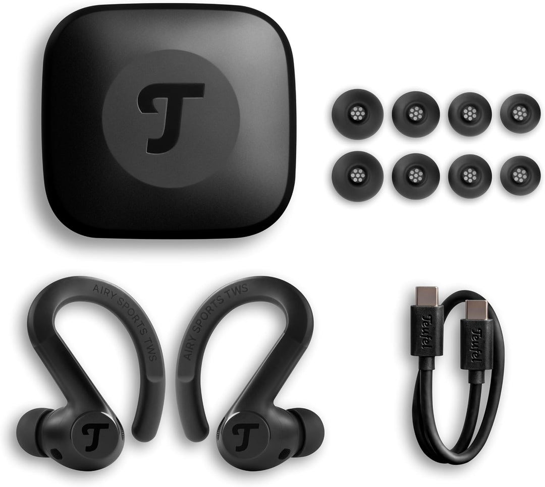 Teufel AIRY Sports TWS 2 - Kabelloser Bluetooth In-Ear Sportkopfhörer - Active Noise Cancelling, Akk