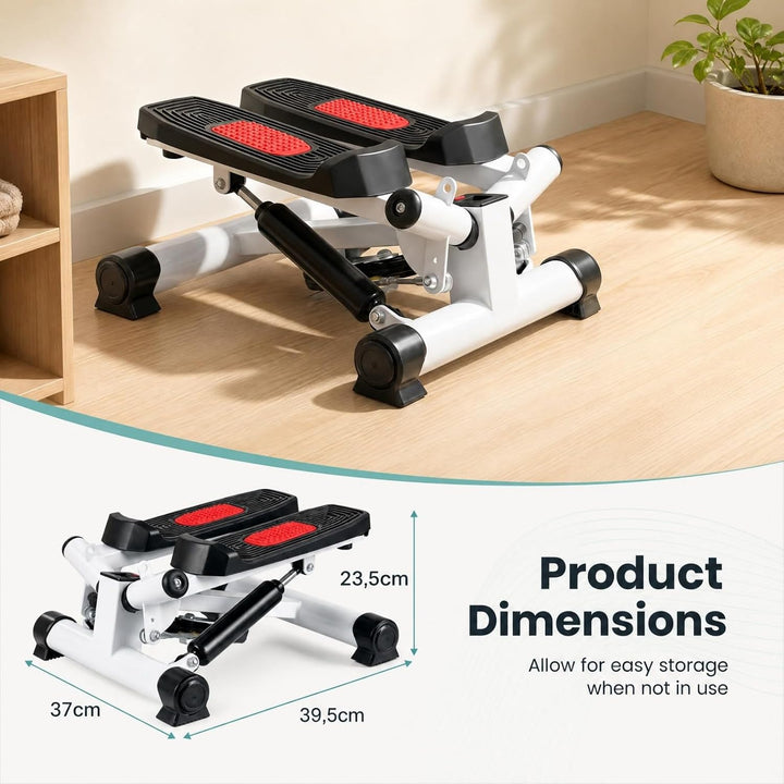 KOMFOTTEU Mini-Stepper mit Widerstandbändern für Zuhause &amp; Büro