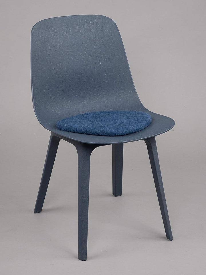 myfelt Flache Filz Sitzauflage, Filz Stuhlauflage - Alva - rund, Ø 36 cm, Dunkelblau, Dunkelblau