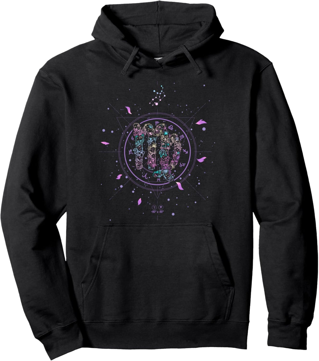 Virgo Zodiac Sign Floral Flower August September Birthday Pullover Hoodie
