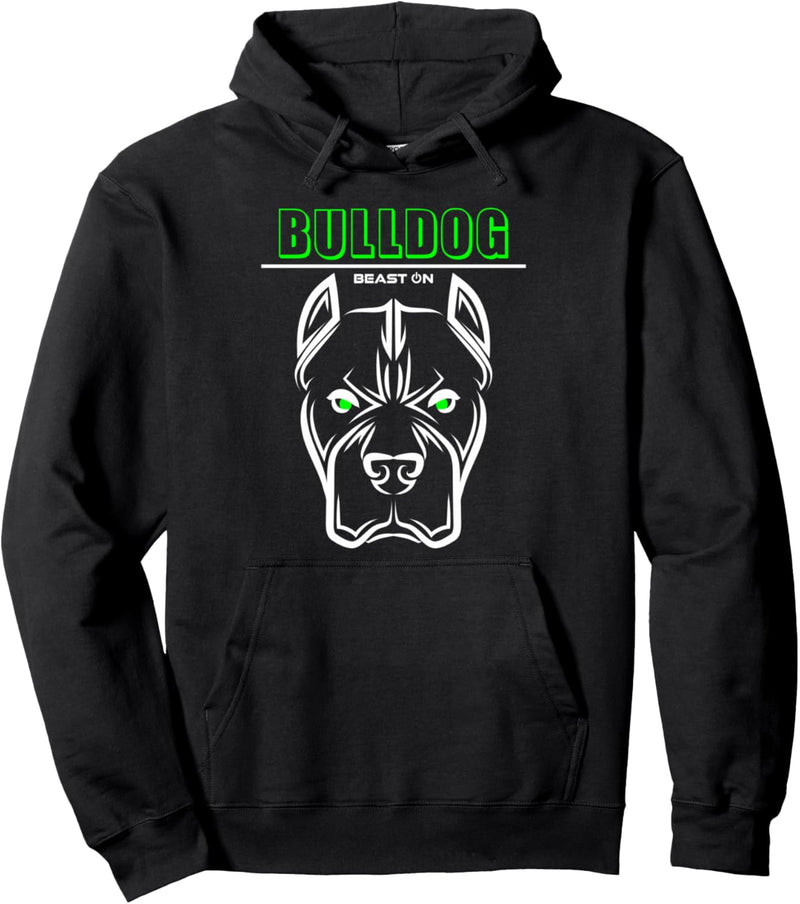 Bulldog Head Grün Gym Fitness Workout Bodybuilding Training Pullover Hoodie