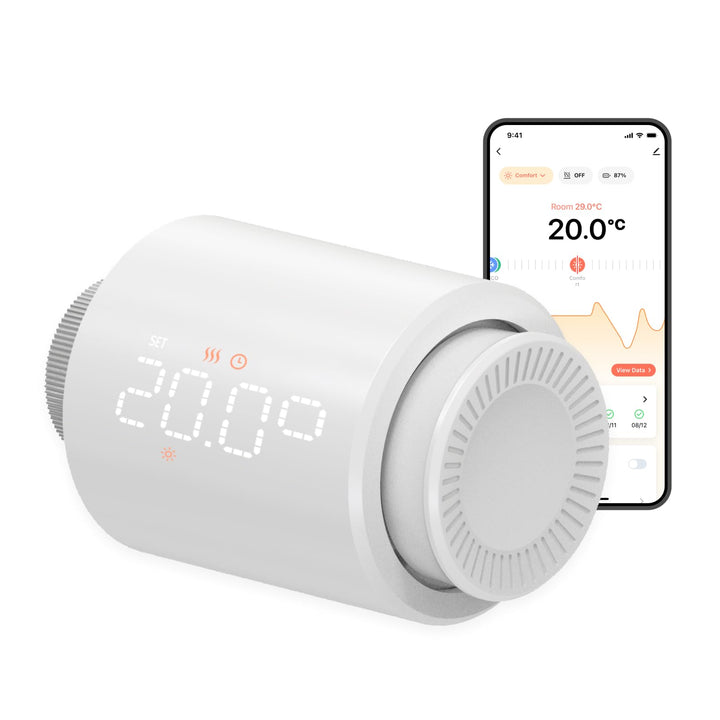 EZAIoT Smart Heizkörperthermostat WLAN – Programmierbares Heizkörperventil mit Tuya-Fernbedienung, T