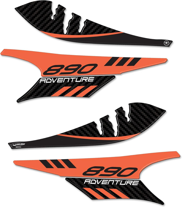 labelbike - 3D Handschutz Schutz Aufkleber für Motorräder kompatibel mit KTM 890 Adventure 2021-2022