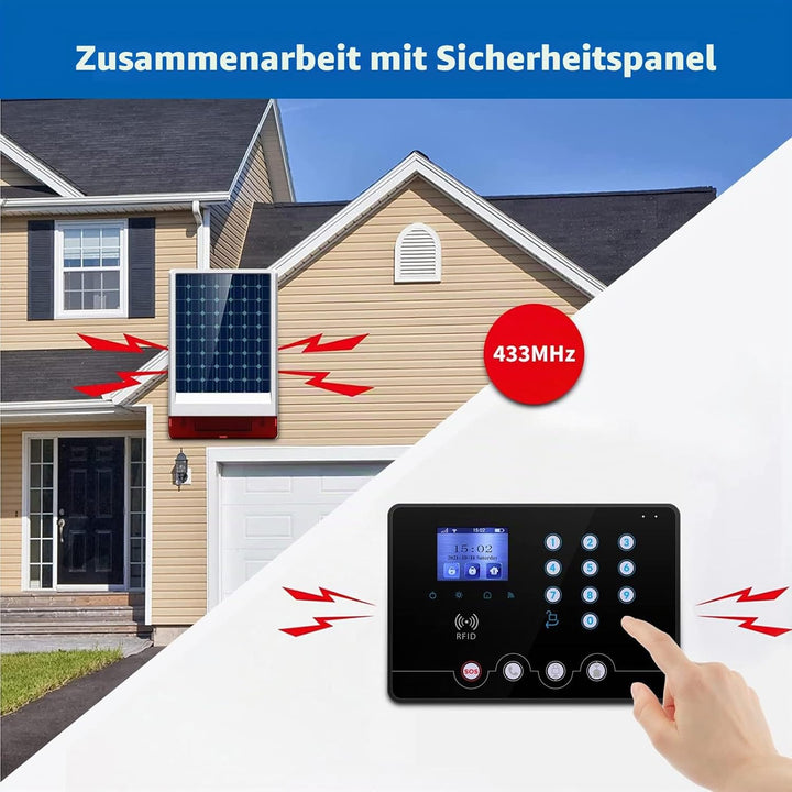 Wolf Guard WiFi 4G kabellose Einbruchmeldeanlagen-Bausätze W4Q-W06, Tuya Smartlife APP, Alarmsystem
