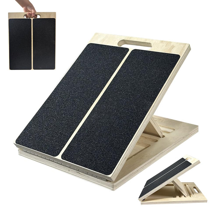 Wadendehner aus Holz,Wadendehner-Schrägbrett Hölzerne,Balance Board aus Holz, Verstellbares mit 5 Ne