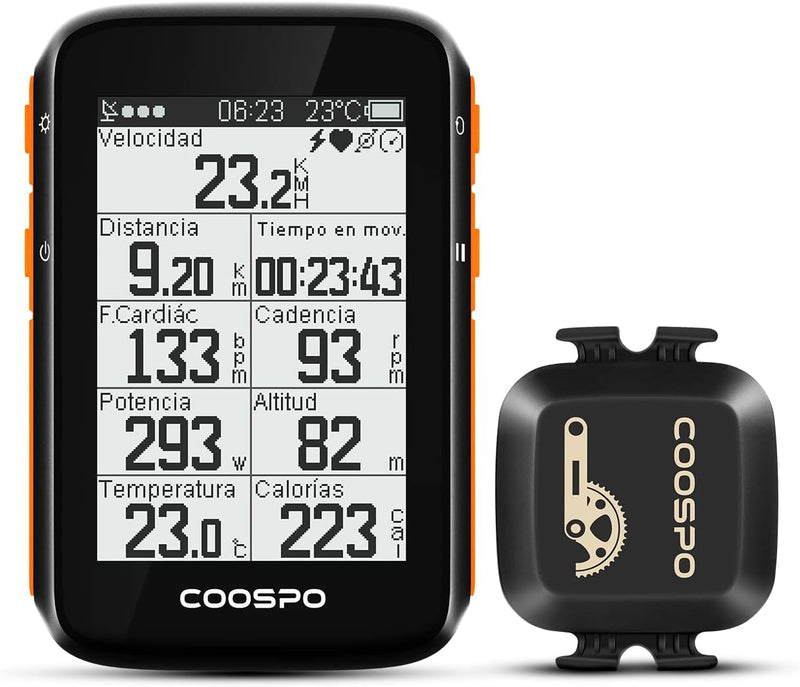 COOSPO BC200 Ciclocomputer GPS Bluetooth 5.0 ANT+, Computer Bicicletta Senza Fili Wireless Con LCD s