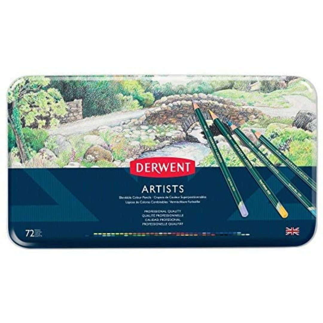 Derwent Artists Farbstifte,Zum Zeichnen &amp; Ausmalen, 72er-Set, Ideal zum Verwischen &amp; Schichten, Prof