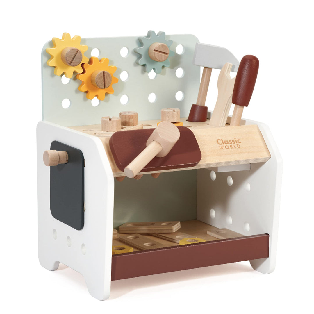 Classic World Werkzeugbank Kinder ab 3 Jahre | Holz Spielzeug mit 29 Teilen | Montessori Spielzeug|