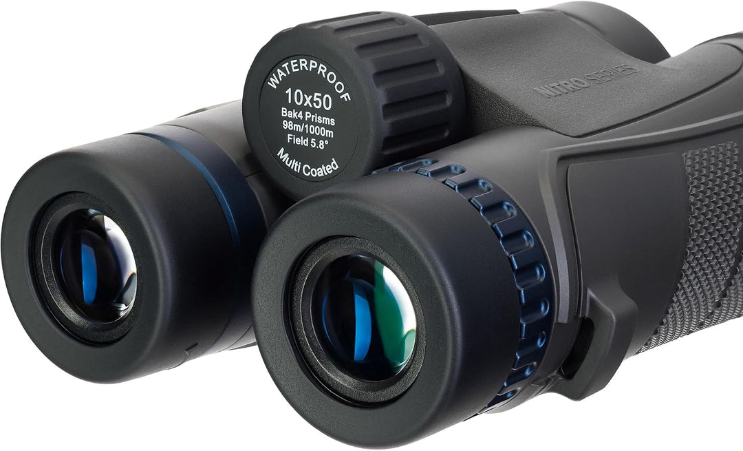 Levenhuk Nitro 10x50 Leistungsstarkes, Leichtes Feldfernglas für Erwachsene | Wasserdicht, mit Tasch