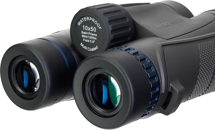 Levenhuk Nitro 10x50 Leistungsstarkes, Leichtes Feldfernglas für Erwachsene | Wasserdicht, mit Tasch