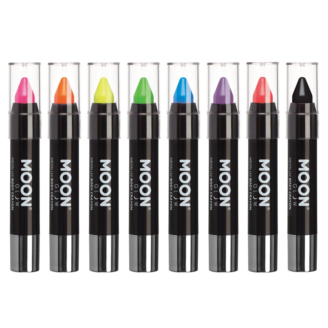 Moon Glow, Neon-UV-Gesichtsmalstift/Körperkreiden-Make-up für Gesicht und Körper, Pastellfarben, leu