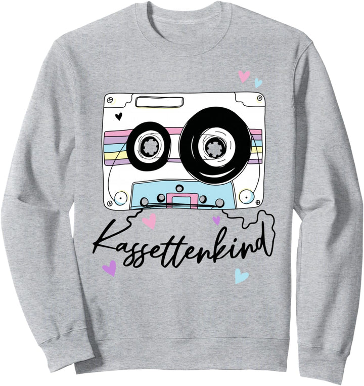 Kassettenkind 90er 80er Jahre Mottoparty Oldschool Kassette Sweatshirt