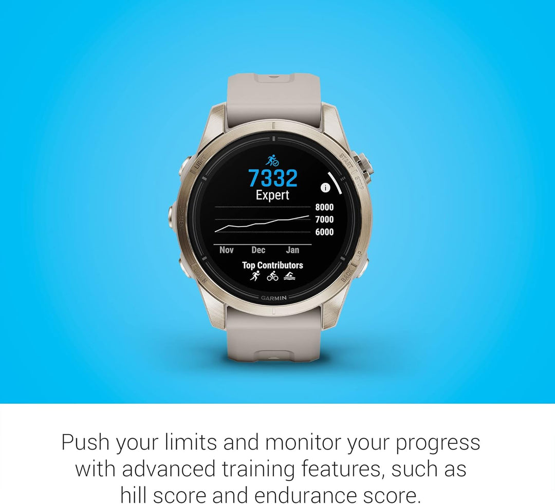 Garmin epix Pro (Gen 2) Sapphire Edition, 42 mm, Hochleistungs-Smartwatch, fortschrittliche Training
