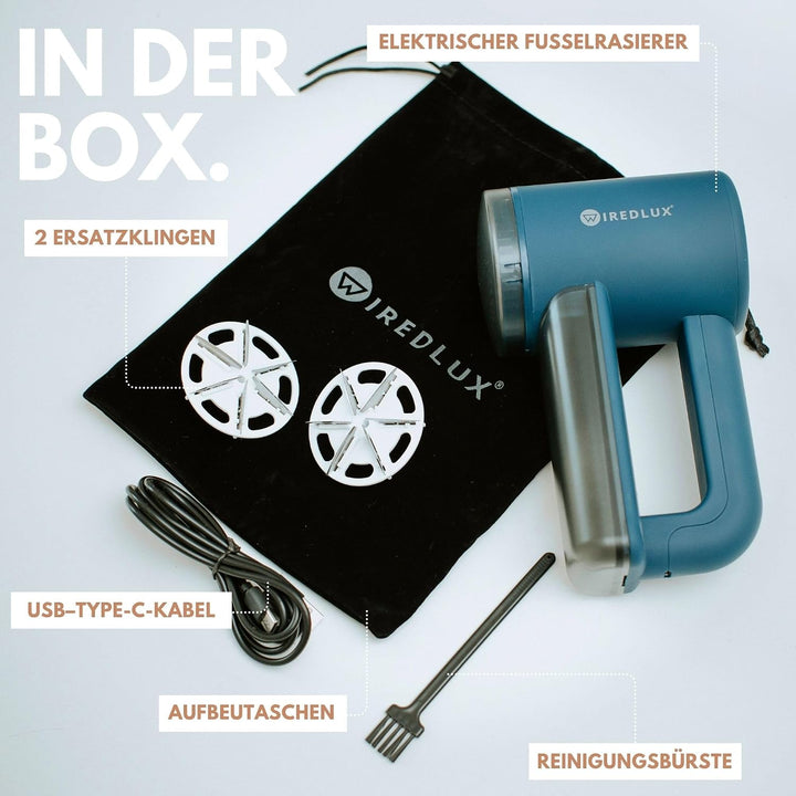 Fusselrasierer Elektrisch WiredLux - Wiederaufladbarer Fusselentferner für Kleidung &amp; Möbel - Einste