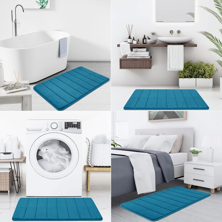 Homaxy Memory Foam Badezimmer Badteppich Saugfähige Rutschfester Badvorleger Waschbar Badematte - 43