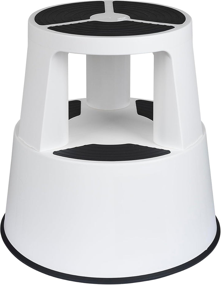 WEDO Rollhocker Super Step – robuster Tritthocker aus bruchfestem Kunststoff, TÜV/GS-geprüft nach EU