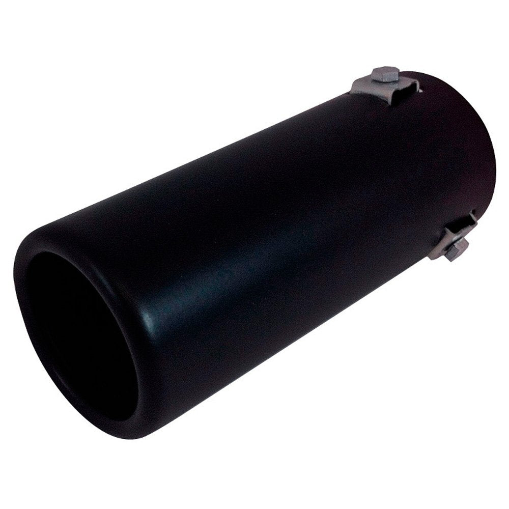 AUTO-STYLE Endrohr Stahl/Schwarz - rund 70mm - Länge 170mm - 35-66mm Anschluss
