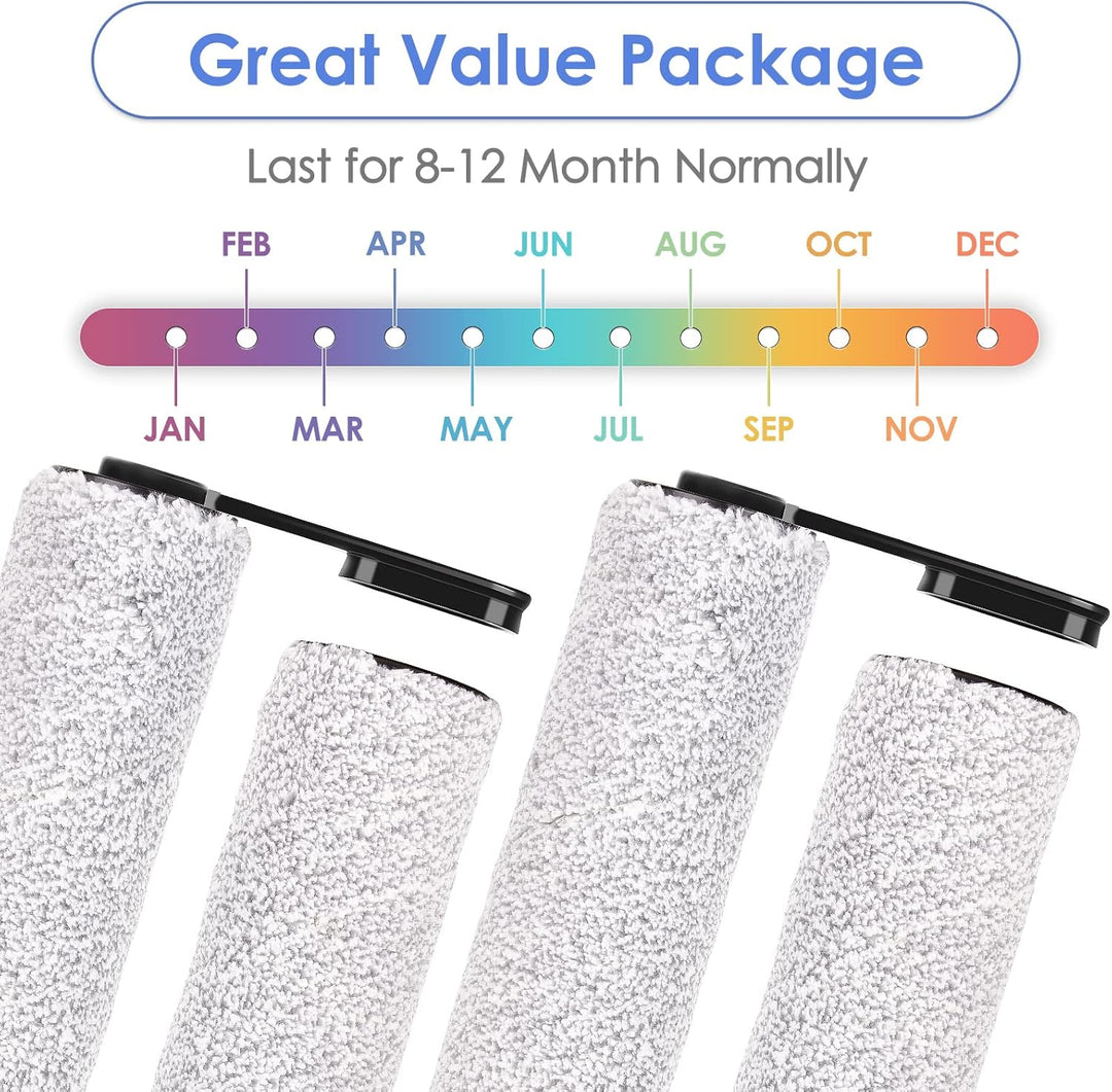 (4 Stück) Ersatz Bürstenrollen Kompatibel Mit Tineco Floor One S5/ Floor One S5 Pro/iFLOOR 5 Breeze