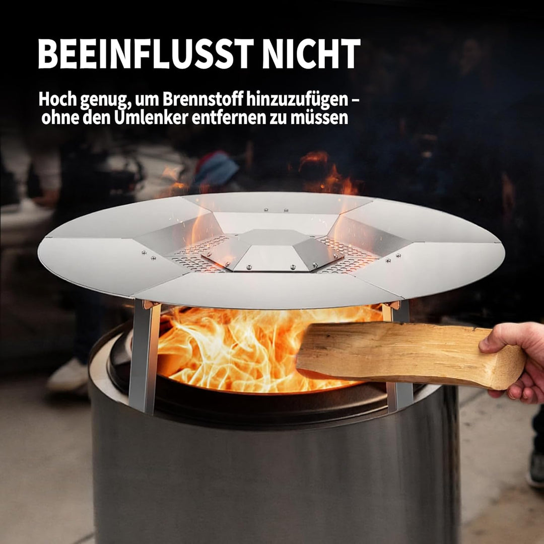 Solo Stove Bonfire Wärmeverteiler für Feuerschale – Mit 3 Abnehmbaren Füssen, Edelstahl Zubehör für