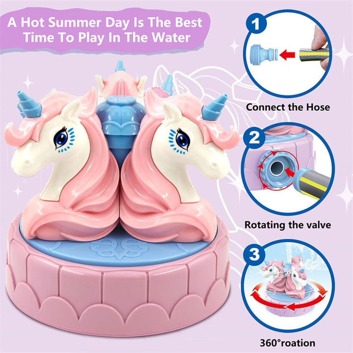 Wassersprinkler Kinder, Sprinkler Kinder Spielzeug, Einhorn Sprinkler Wasserspielzeug Kinder Outdoor