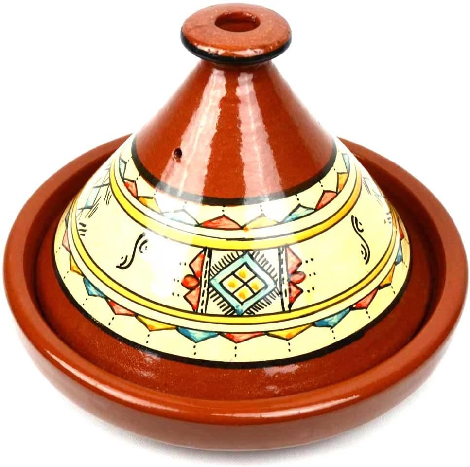 Tajine kaufen, original aus Marokko, Marokkanische Tajine 30cm, Tontopf zum Kochen, für 4-5 Personen