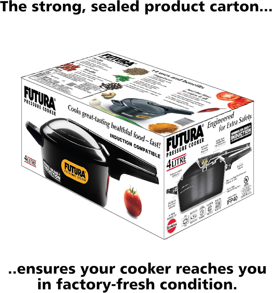 HAWKINS Futura Druckkocher, 4 l, Grau 4 Liter, 4 Liter