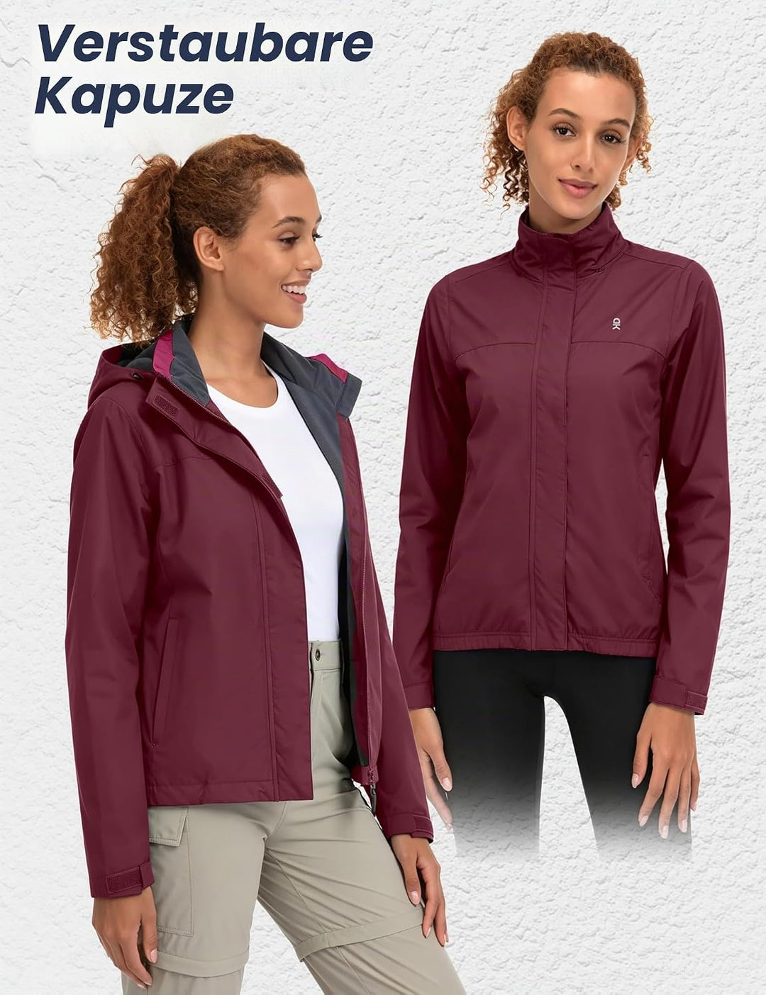 Little Donkey Andy Damen wasserdichte Regenjacke Leichte atmungsaktivem Regenjacke für Outdoor-Windb