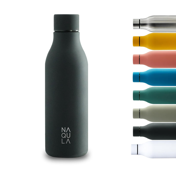 Thermosflasche Edelstahl 500ml. BPA Frei. Auslaufsicher. Modern. Stilvolle Trinkflasche. Minimalisti
