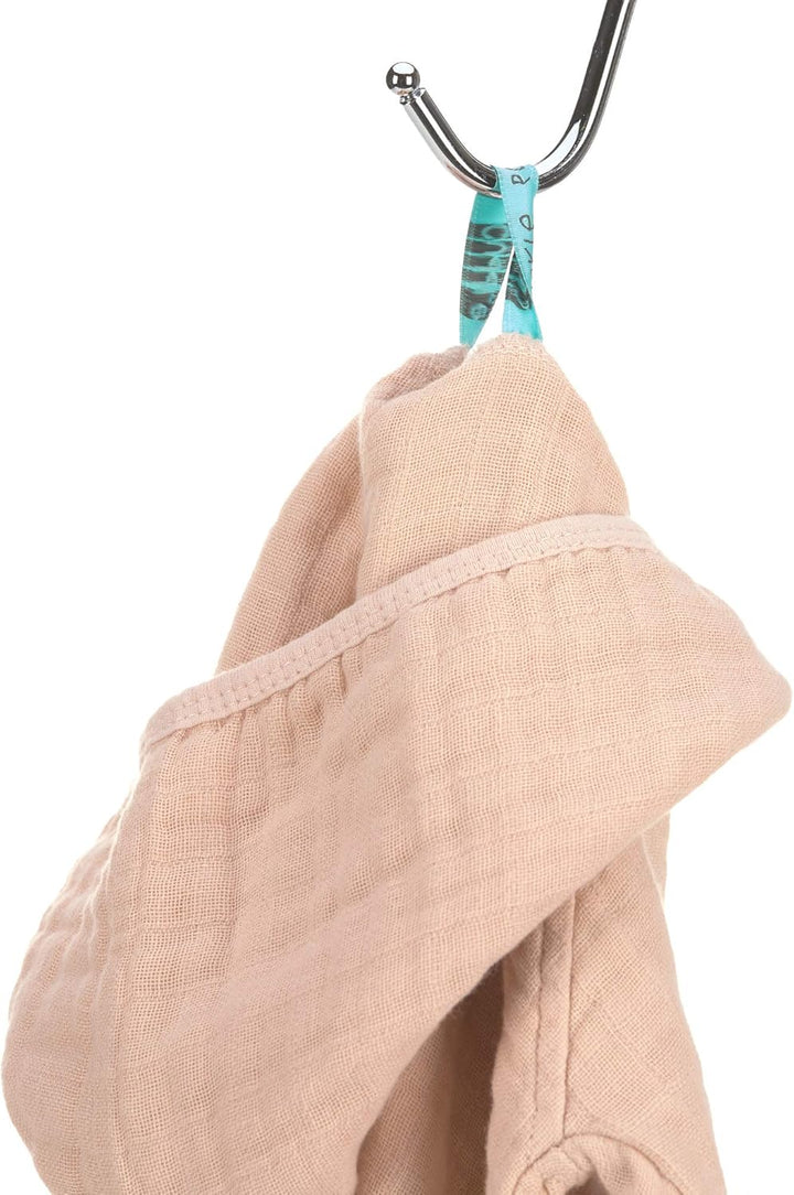 LÄSSIG Kinder Bademantel Baumwolle/Muslin Bathrobe 12-18 Monate Rosa, 12-18 Monate Rosa