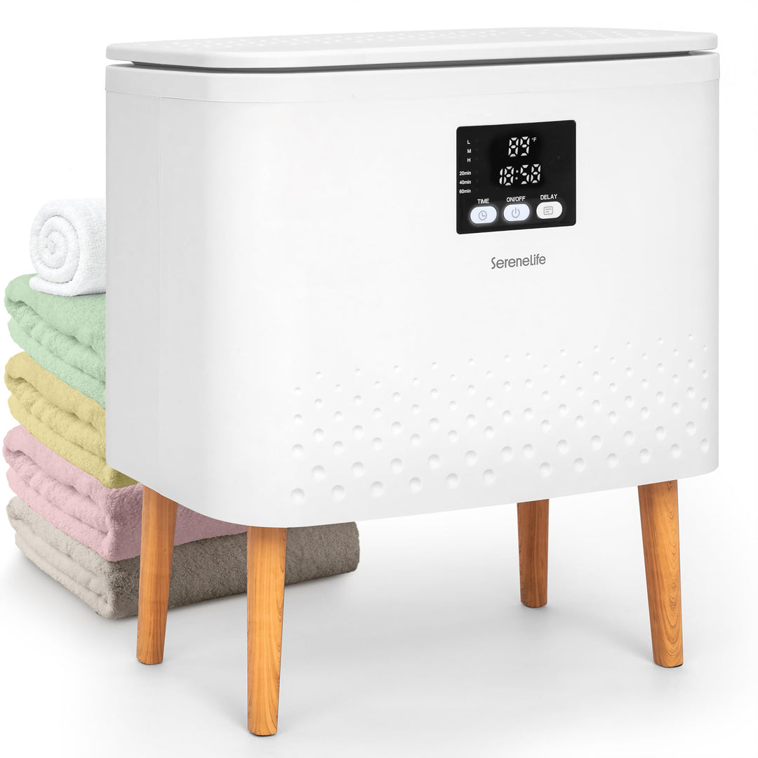 SereneLife Handtuchwärmer Eimer- 20L Elektrisch Stehend, Handtuchtrockner und Deckenwärmer mit Timer