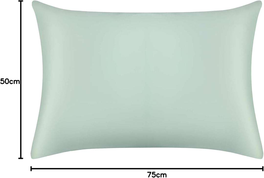 Jasmine Silk Kissenbezug aus 100% 22 Momme Maulbeere Charmeuse Seide, 50 cm x 75 cm, Hotelverschluss