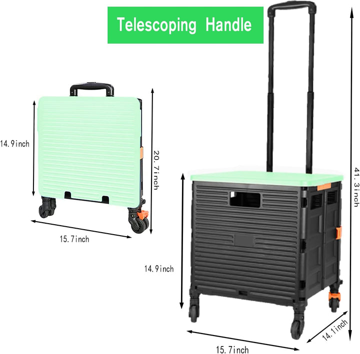 Einkaufstrolley, Klappbar Transport Trolley, Shopping Cart, Trolley mit Deckel, Faltbar Einkaufstrol