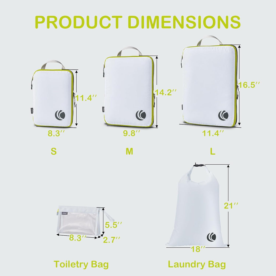 Cipway Kompression Koffer Organizer Set für Rucksack ，Ultraleichte Packtaschen Compression Packing C