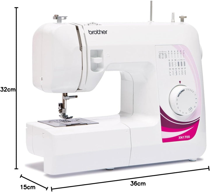 Brother Nähmaschine XN1700 , obenliegende Spule, 17 Stichprogramme