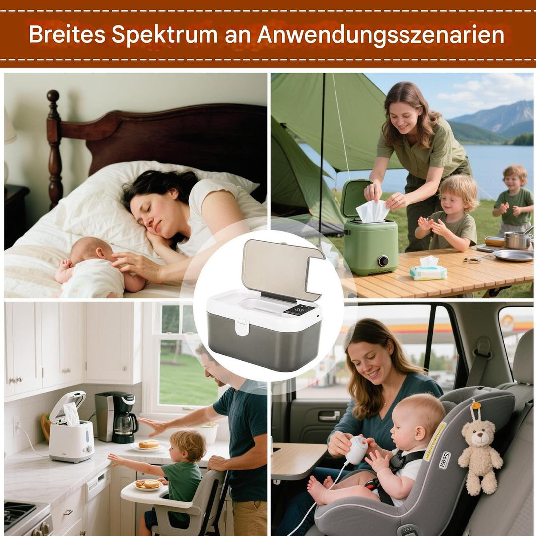 Feuchttuch-Wärmer Für Babys | Feuchttuchwärmer mit Spenderfunktion und LED-Beleuchtung für den Hausg