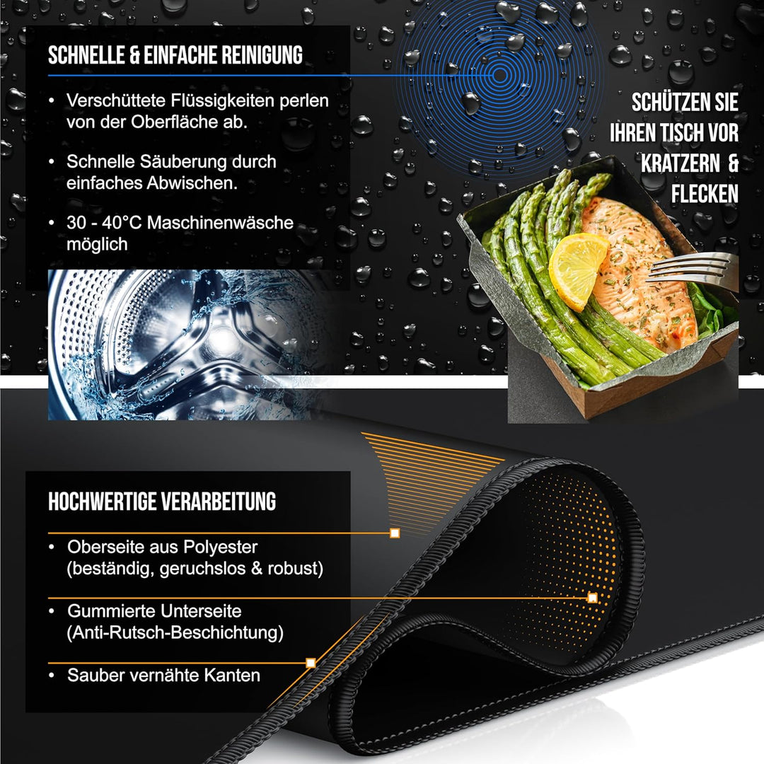 Titanwolf Übergrösse Mauspad 1200x800mm, XXXL Mousepad Home und Office Schreibtischunterlage Gross,
