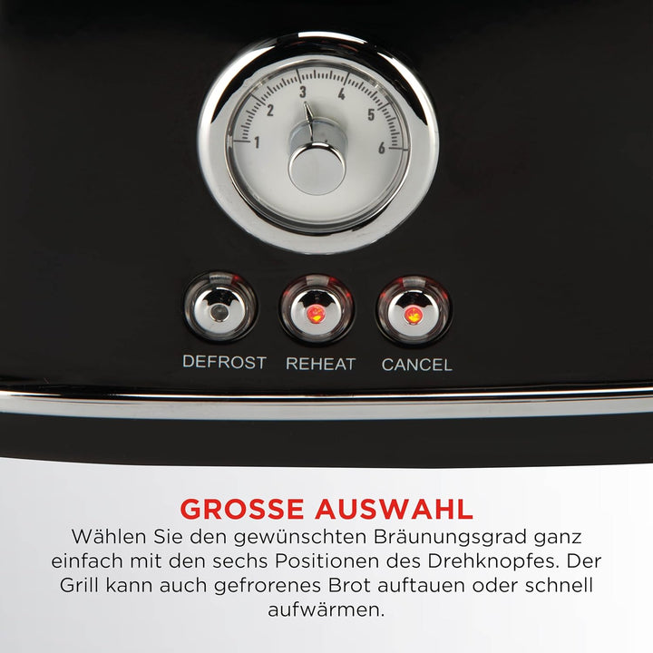 Bourgini Retro 2 Double Slot Toaster 815w One Size