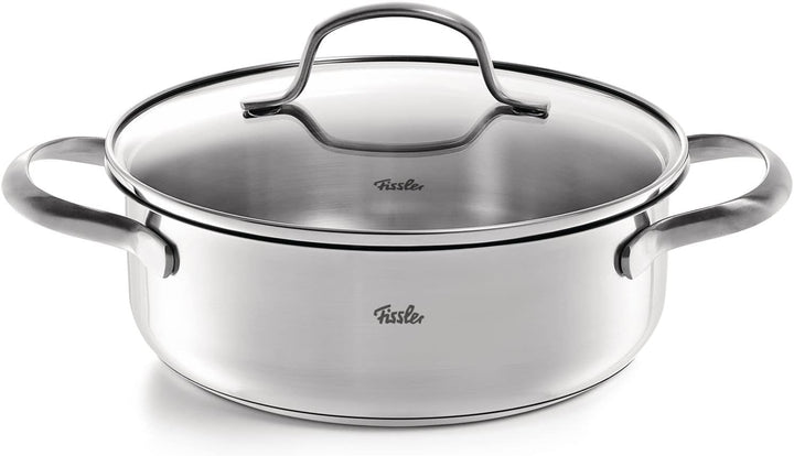 Fissler San Francisco / Edelstahl-Topfset, 5-teilig, Töpfe mit Glas-Deckel, Induktion, alle Herdarte