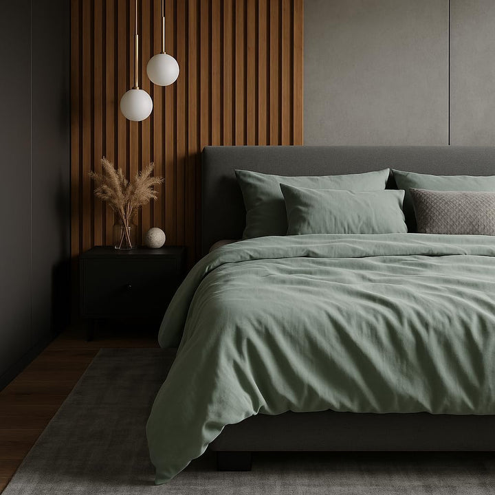 VelvetHome Deluxe Bettwäsche 155x220 Baumwolle Bettbezug 155x220 cm mit Kissenbezug 80x80 cm Hohe Qu
