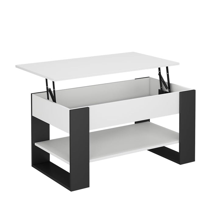 Vicco Couchtisch Lifto, Weiss/Anthrazit, 92 x 51 cm mit Liftfunktion, Weiss/Anthrazit