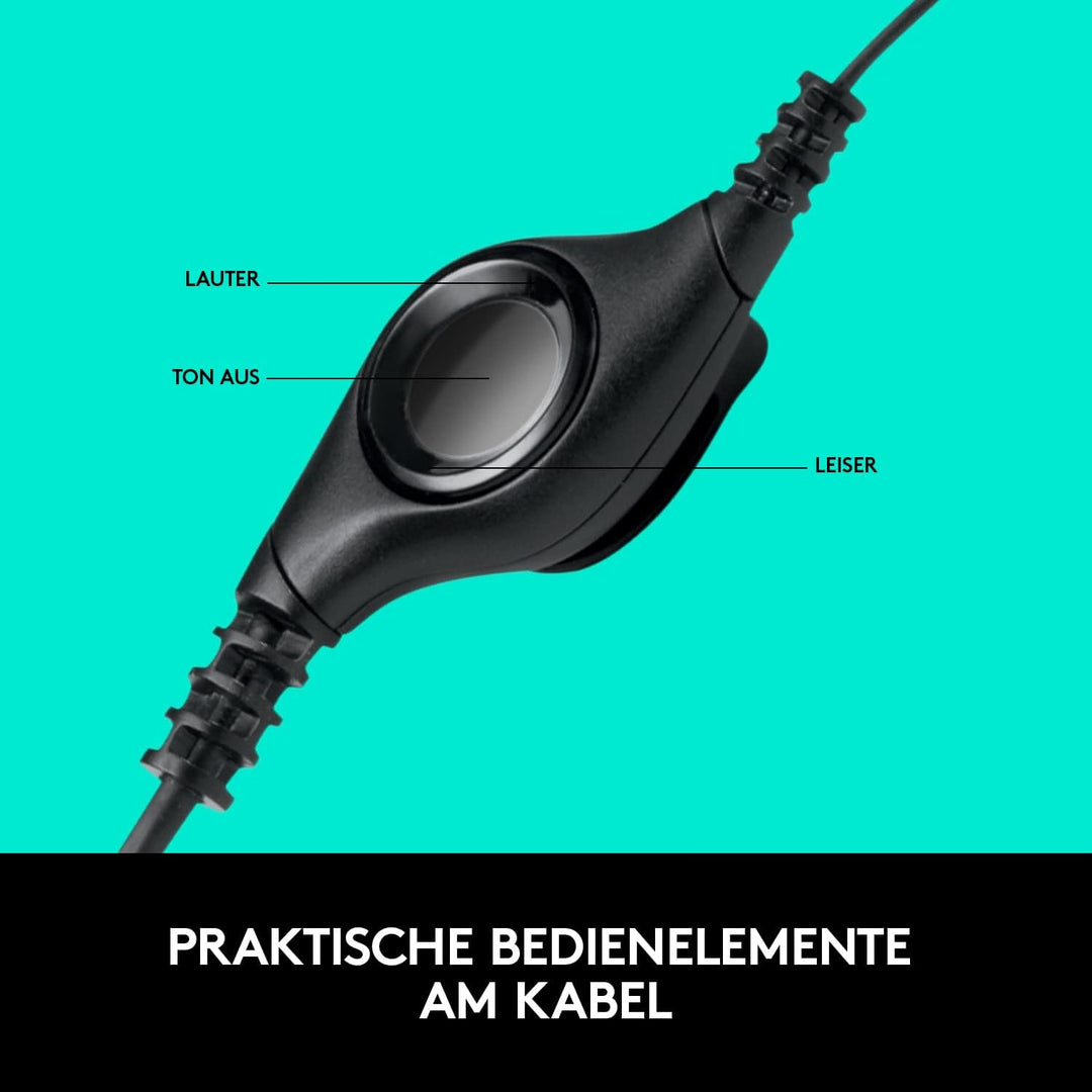 Logitech C920 HD PRO Webcam + H390 Kopfhörer mit Mikrofon