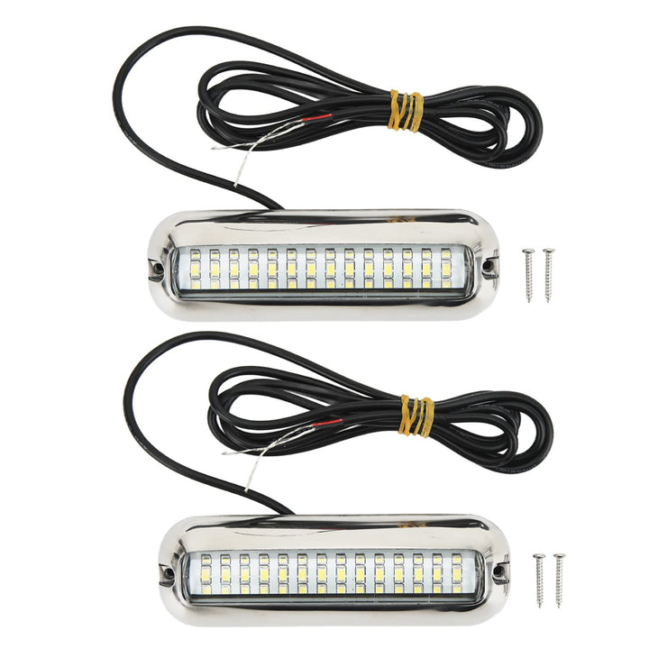 2 Stück Boots-Unterwasser LED Leuchten,Bootsnavigationslicht,1500LM 42 LED Wasserdicht Boot Licht LE
