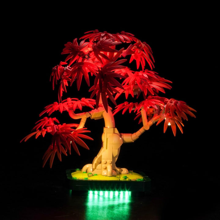 Version mit Lichtsteuerung Licht-Kit Kompatibel mit Lego 10348 Japanese Red Maple Bonsai Tree (Nicht