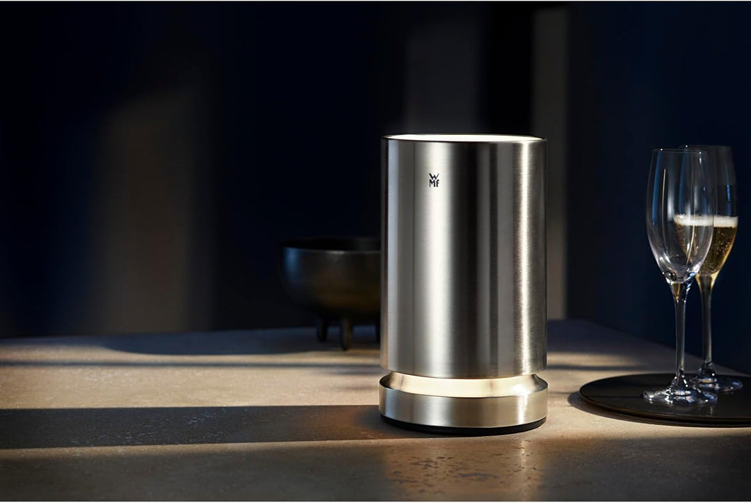 WMF Ambient Flaschenkühler elektrisch, Sekt oder Weinkühler elektrisch, Kühlmanschette, LED-Beleucht