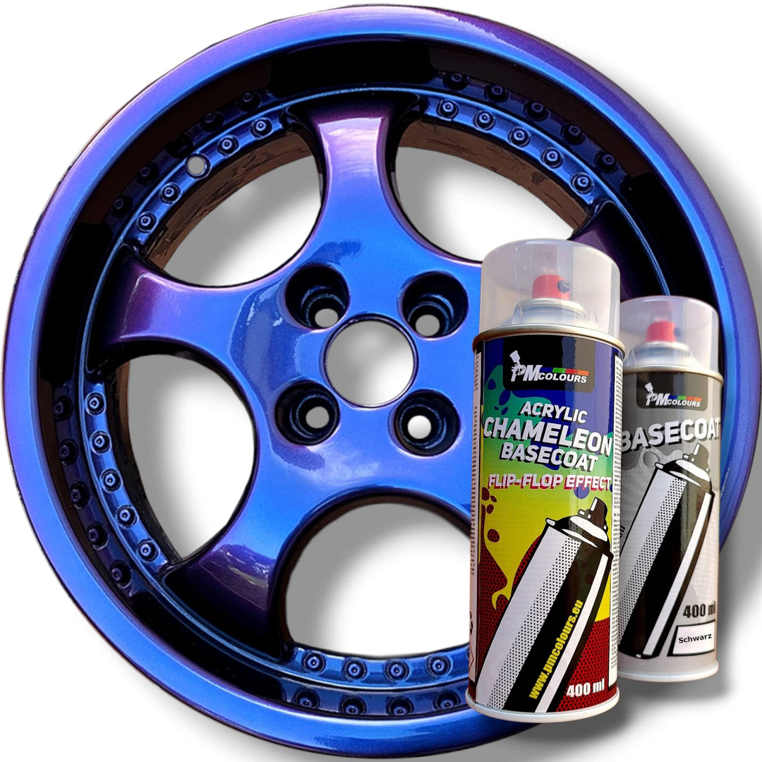 PMcolours Flip Flop Lack mit Multi Color Chamäleon-Effekt Sprühdosen Set, (1x Flip Flop GALAXY Sprüh