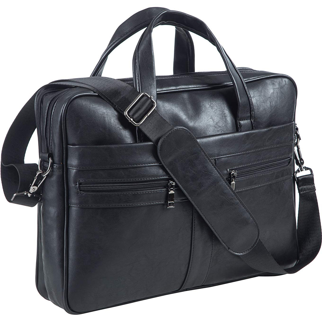 Leder Umhängetasche Herren, 15,6 Zoll Laptop Aktentasche Business Satchel Computer Handtasche Schult